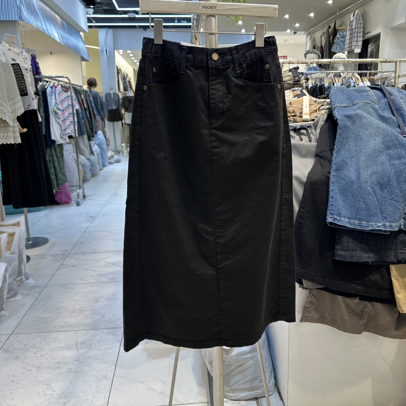 POCKET-Q韓國直郵㊣女士新品熱賣休閑真品25秋冬人氣時尚長裙POCKET-Q長裙圖色3