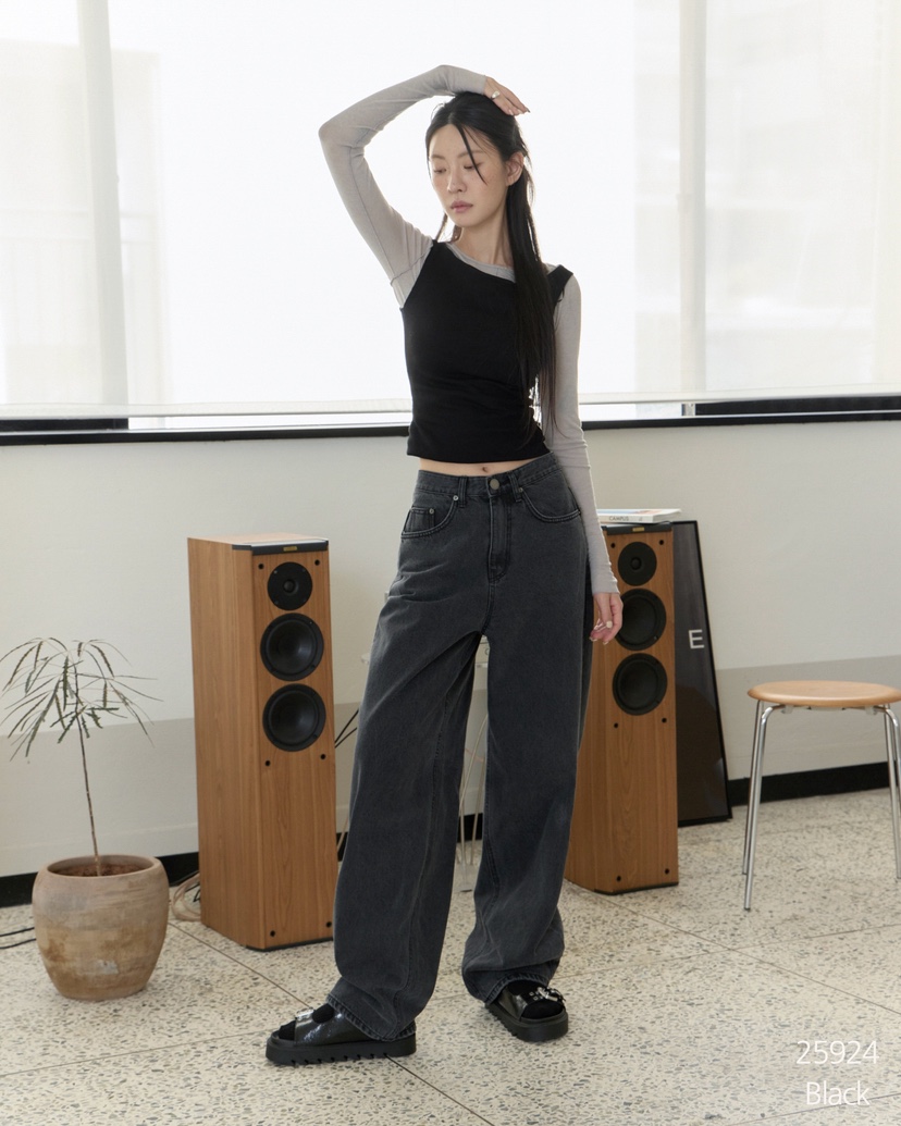 PROJECT SALT韓國代購㊣女士新品時尚牛仔褲PROJECTSALT牛仔褲圖色2