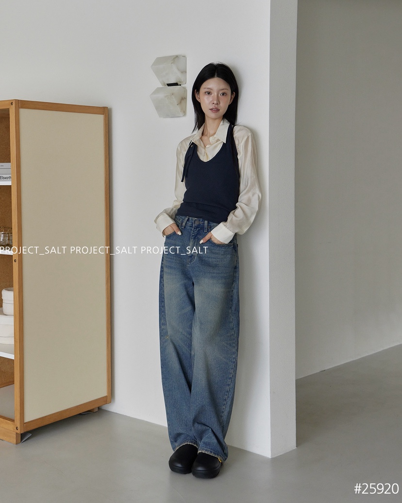 PROJECT SALT東大門㊣直郵女裝新品時尚牛仔褲PROJECTSALT牛仔褲