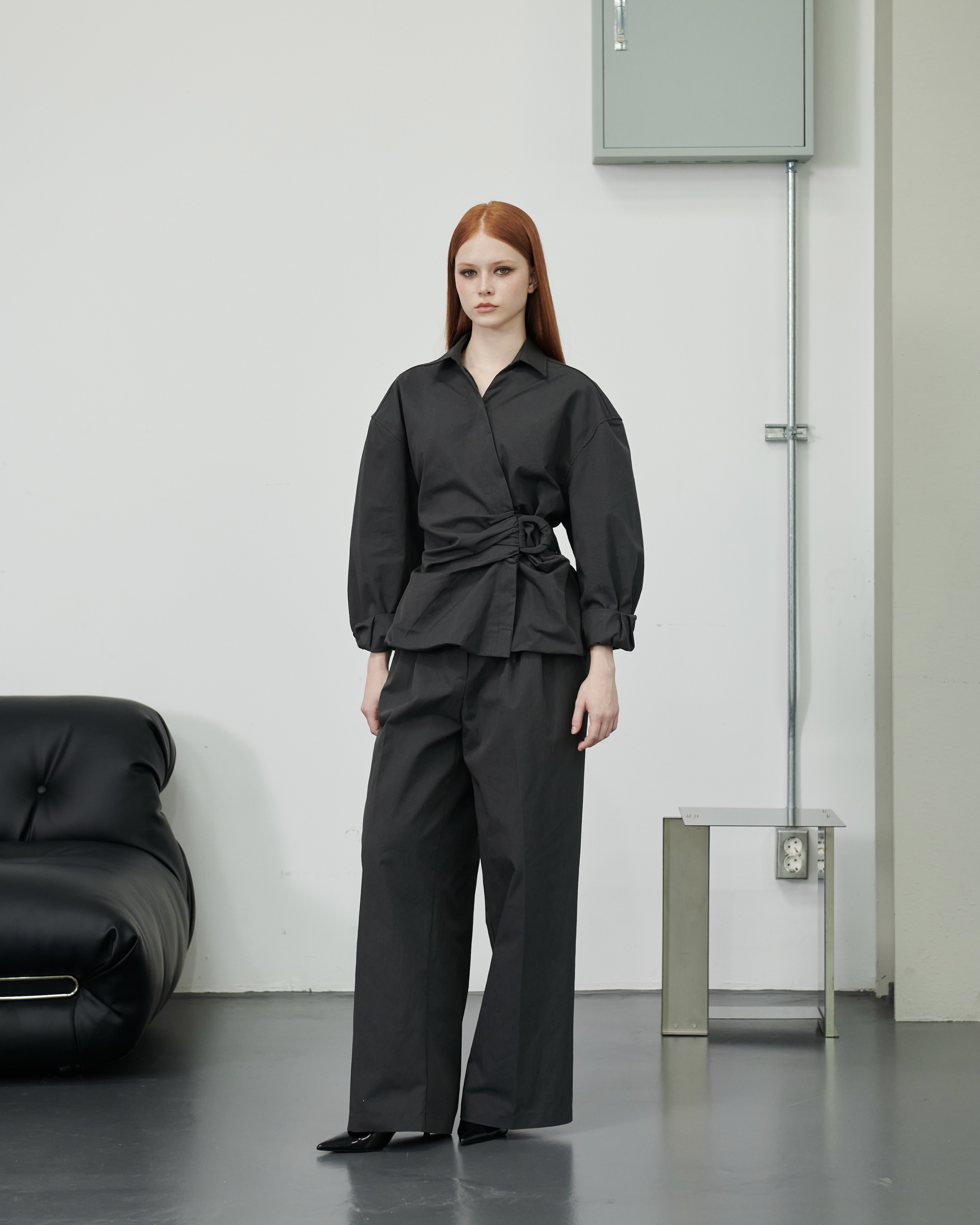 STAGE東大門㊣代購女士新款推薦熱賣時尚人氣25秋冬休閑褲羅紋STAGE休閑褲