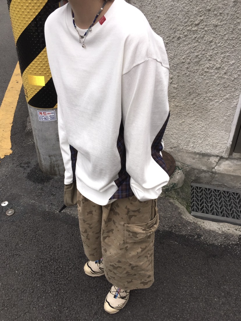 ARCHIVE-P韓國代購㊣女裝新品真品職業休閑熱賣長袖T恤格紋ARCHIVE-P長袖T恤