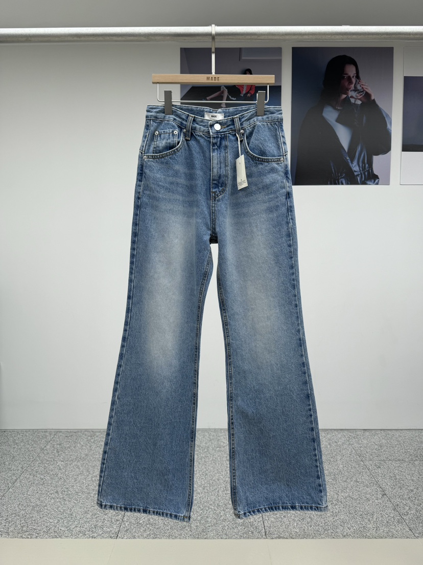 MADE-P東大門㊣代購女裝新品人氣休閑熱賣職業真品25秋冬牛仔褲MADE-P牛仔褲