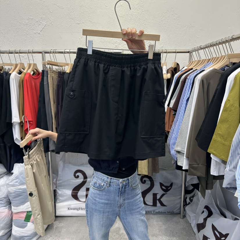 DA YLOG東大門㊣直郵女士新品真品熱賣25秋冬裙褲口袋紐扣DA YLOG裙褲圖色2