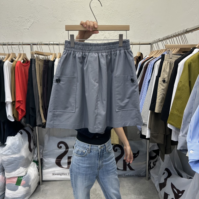 DA YLOG東大門㊣直郵女士新品真品熱賣25秋冬裙褲口袋紐扣DA YLOG裙褲圖色3