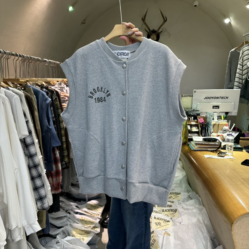 BLACKFRIDAY韓國代購㊣女裝新款25秋冬真品人氣時尚休閑馬甲BLACK FRIDAY馬甲