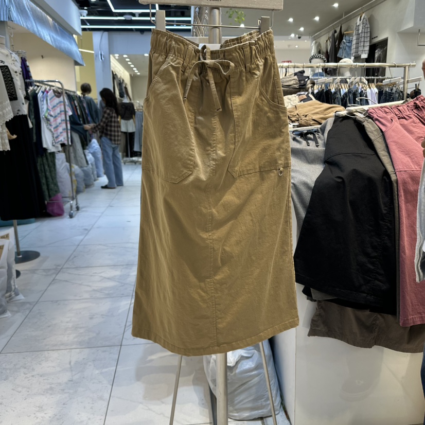 POCKET-Q東大門㊣實拍女裝新品職業25秋冬推薦熱賣休閑長裙POCKET-Q長裙