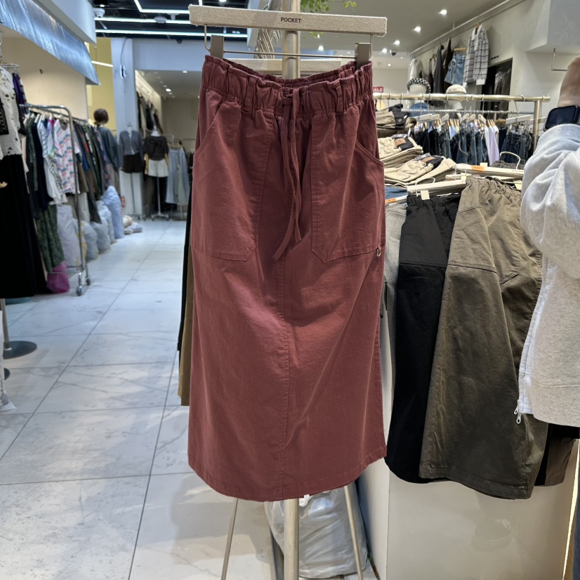POCKET-Q東大門㊣實拍女裝新品職業25秋冬推薦熱賣休閑長裙POCKET-Q長裙圖色2