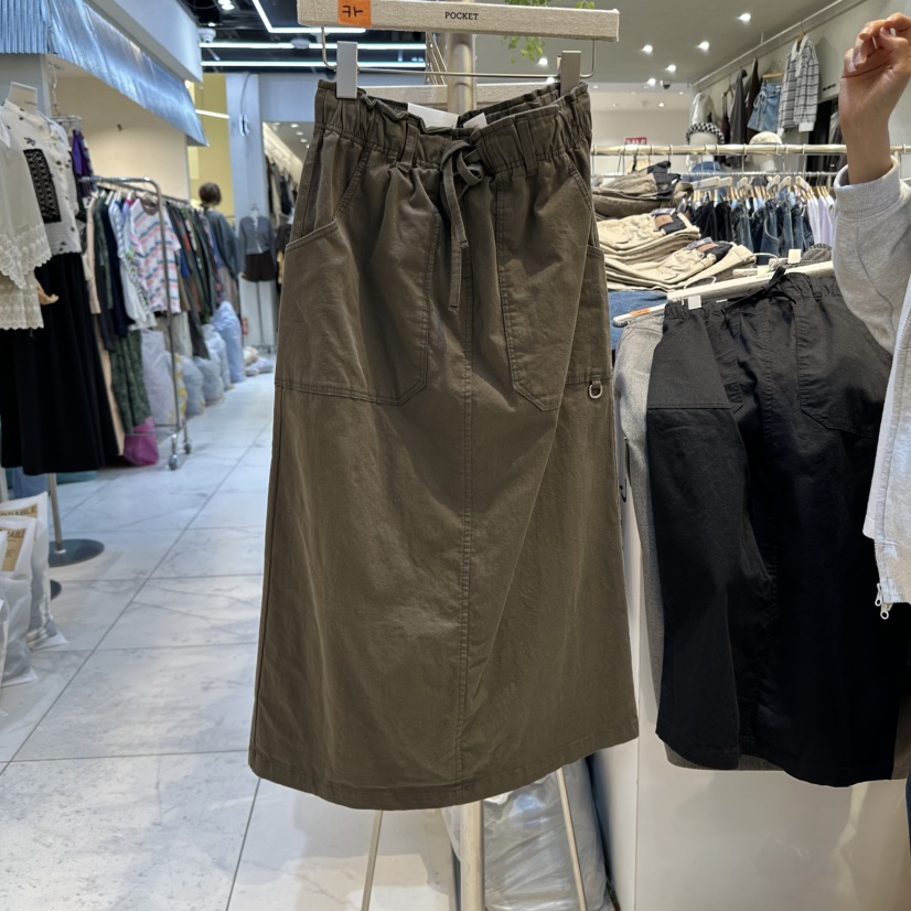 POCKET-Q東大門㊣實拍女裝新品職業25秋冬推薦熱賣休閑長裙POCKET-Q長裙圖色3