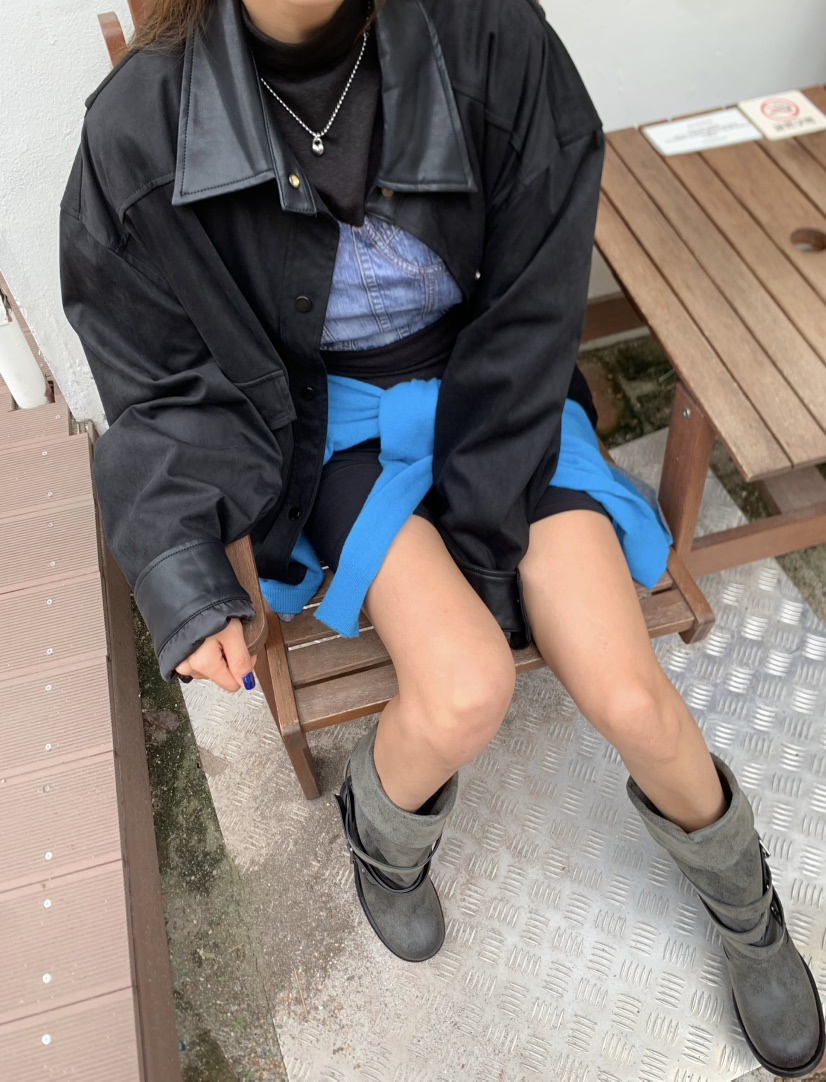 JIMMY韓國代購㊣女裝新品推薦時尚真品休閑熱賣25秋冬夾克絨面革JIMMY/REMAKE夾克