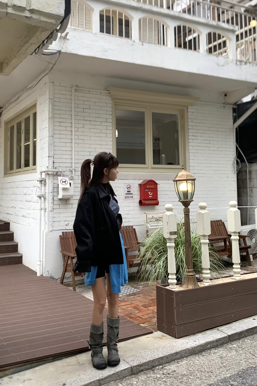 JIMMY韓國代購㊣女裝新品推薦時尚真品休閑熱賣25秋冬夾克絨面革JIMMY/REMAKE夾克