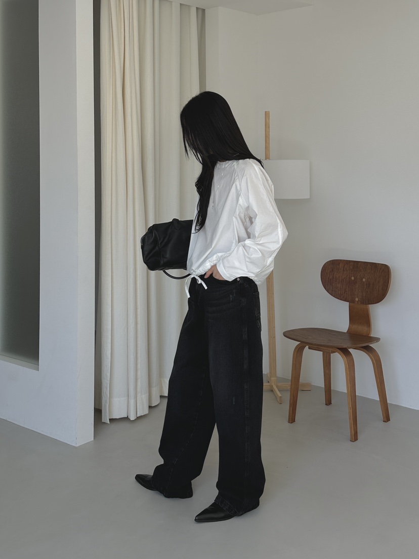 MONDAYMORING韓國代購㊣女裝新款熱賣人氣職業25秋冬牛仔褲雙層MONDAYMORING牛仔褲