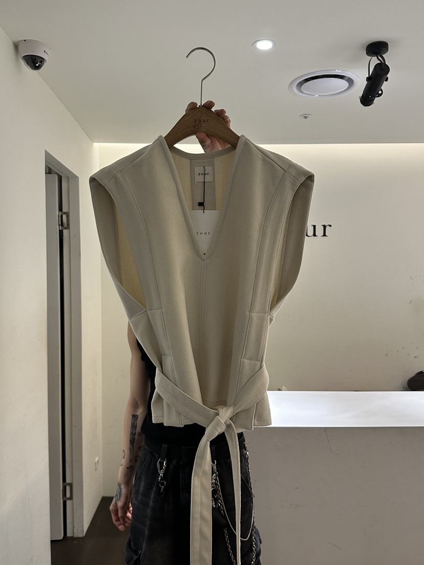 YOUR-P韓國代購㊣女裝新款時尚25秋冬吊帶背心不含內搭含腰帶YOUR-P吊帶/背心