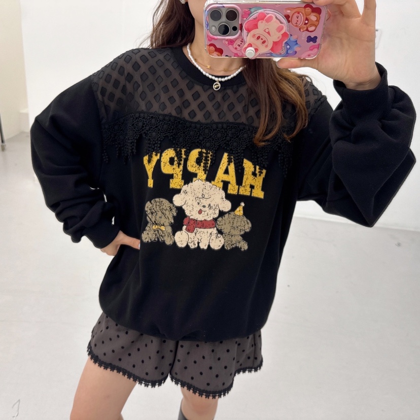 LOVABLE韓國直郵㊣女裝新品推薦休閑時尚熱賣真品25秋冬衛衣LOVABLE衛衣