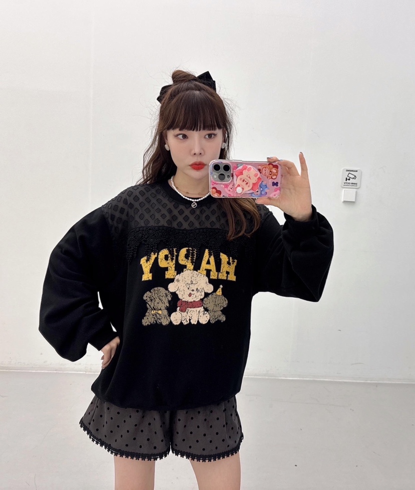 LOVABLE韓國直郵㊣女裝新品推薦休閑時尚熱賣真品25秋冬衛衣LOVABLE衛衣