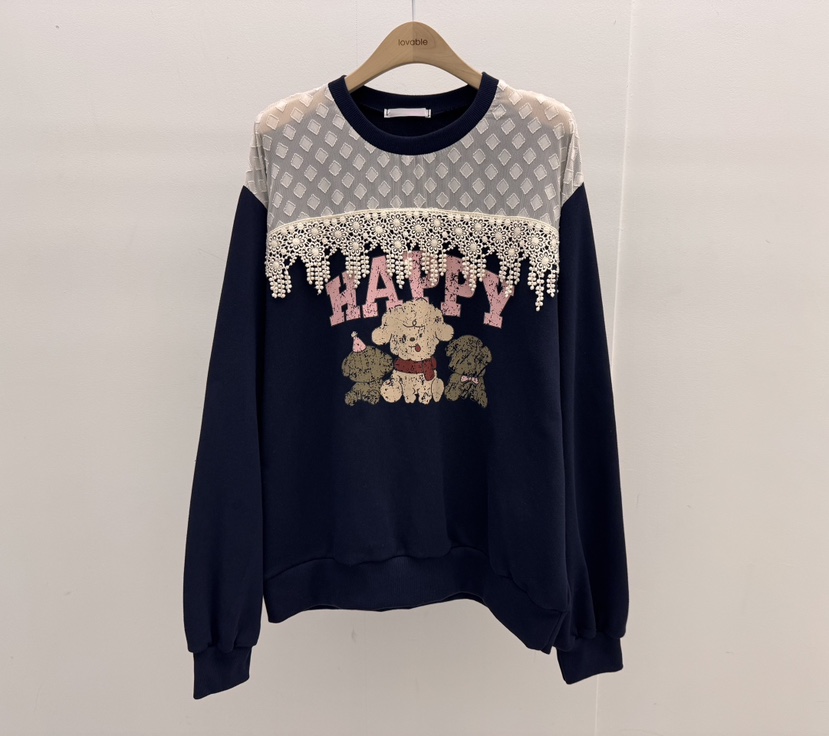 LOVABLE韓國直郵㊣女裝新品推薦休閑時尚熱賣真品25秋冬衛衣LOVABLE衛衣圖色1
