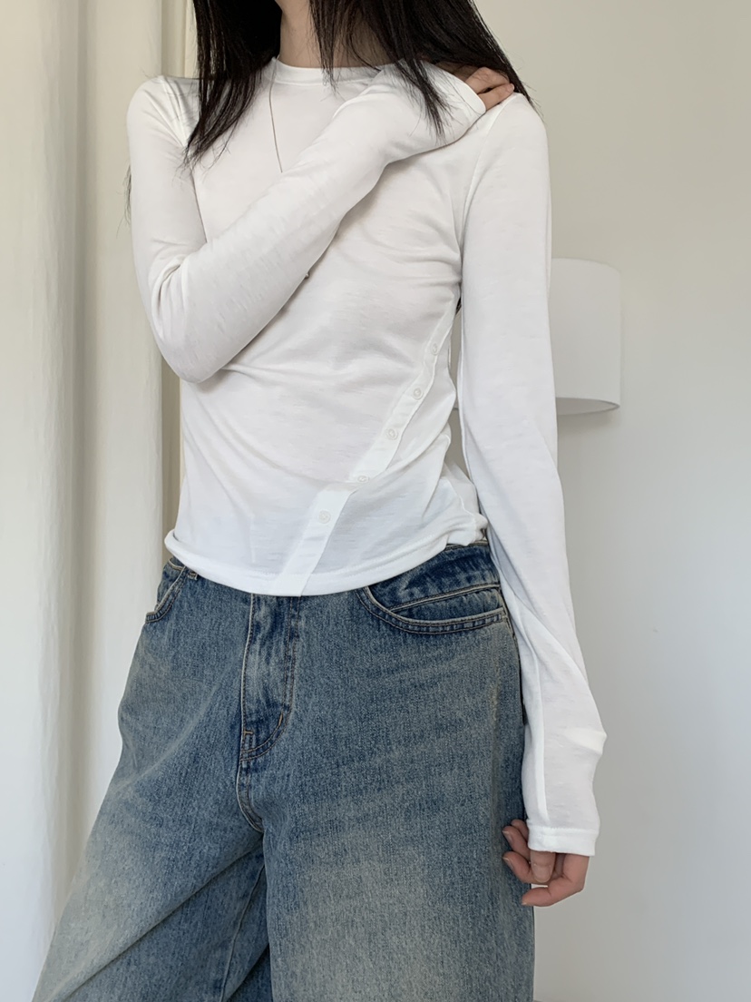 MONDAYMORING東大門㊣代購女士新品熱賣職業真品推薦長袖T恤MONDAYMORING長袖T恤