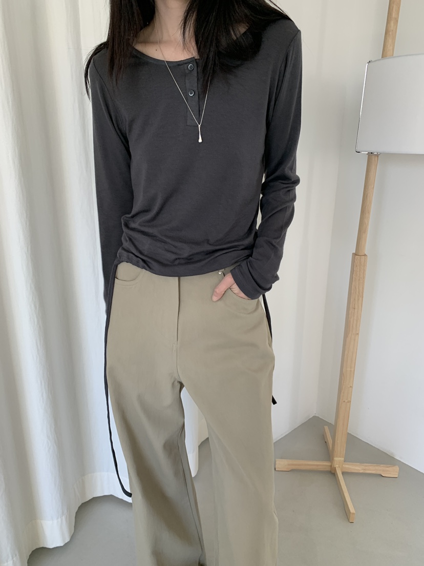 MONDAYMORING韓國直郵㊣女裝新品時尚職業真品25秋冬長袖T恤MONDAYMORING長袖T恤