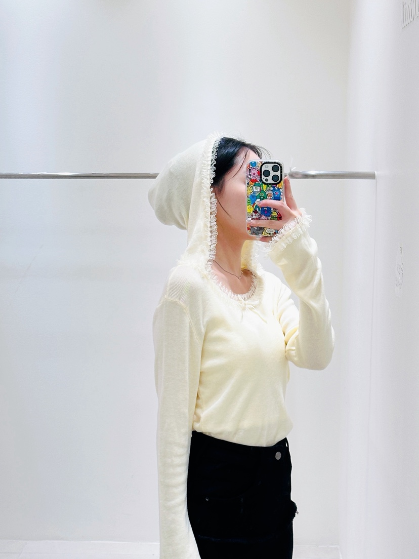 CORAL韓國代購㊣女裝新品熱賣職業25秋冬休閑針織衫連帽針織衫CORAL針織衫