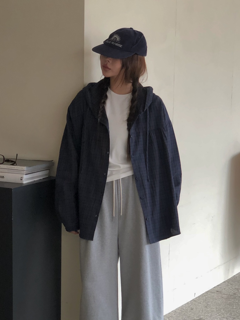 ONDO-P東大門㊣代購女裝新品真品職業推薦襯衫蕾絲衫格紋連帽ONDO-P襯衫/蕾絲衫