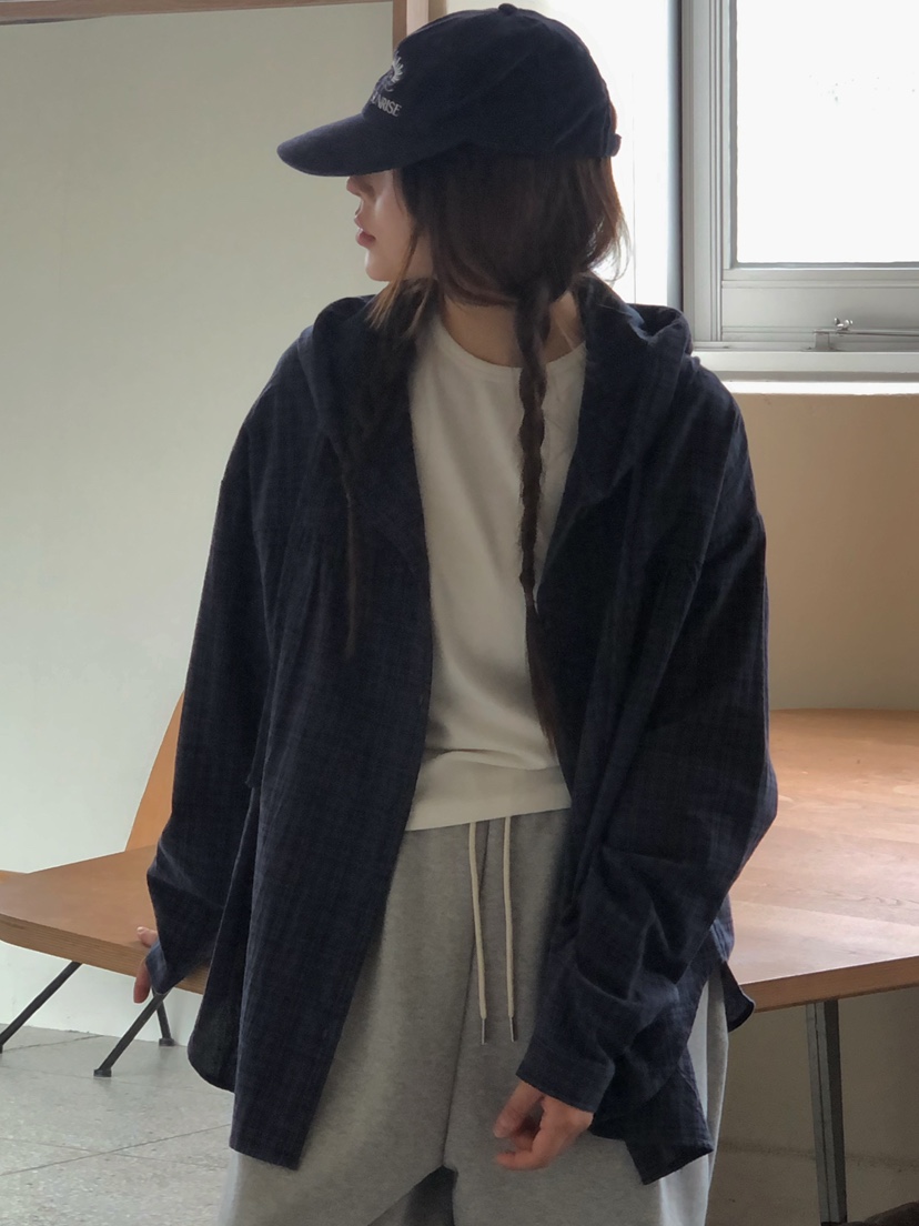 ONDO-P東大門㊣代購女裝新品真品職業推薦襯衫蕾絲衫格紋連帽ONDO-P襯衫/蕾絲衫