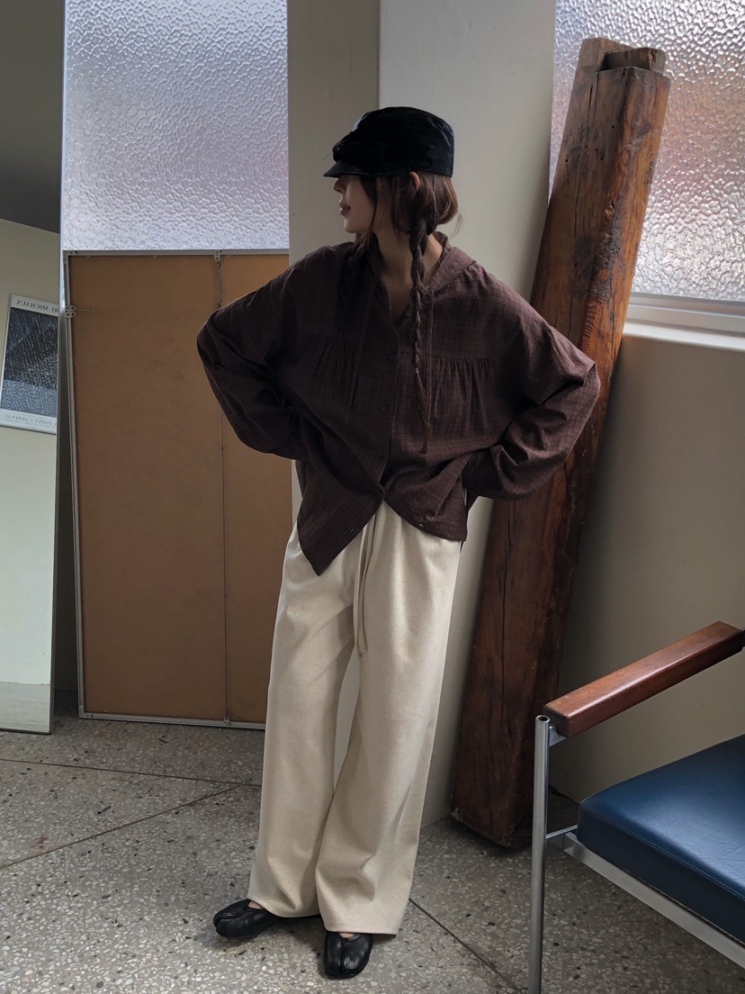 ONDO-P東大門㊣代購女裝新品真品職業推薦襯衫蕾絲衫格紋連帽ONDO-P襯衫/蕾絲衫