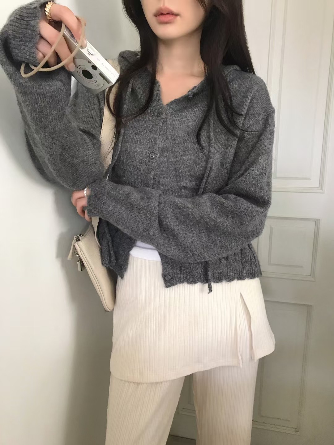 OUIR韓國代購㊣女裝新款25秋冬熱賣時尚休閑真品推薦針織衫OUIR針織衫圖色3