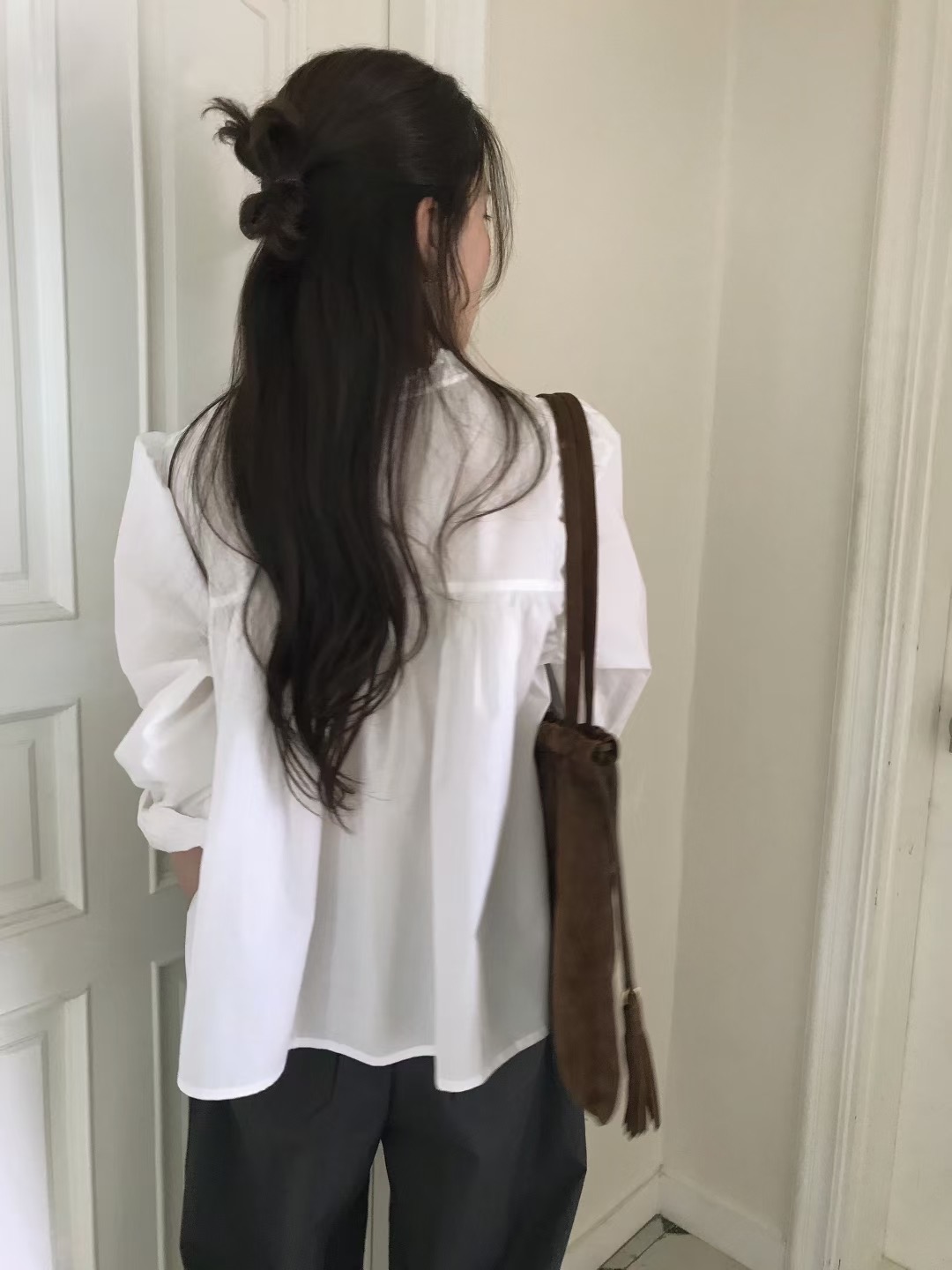 OUIR東大門㊣實拍女士新款人氣休閑職業推薦25秋冬襯衫蕾絲衫OUIR襯衫/蕾絲衫