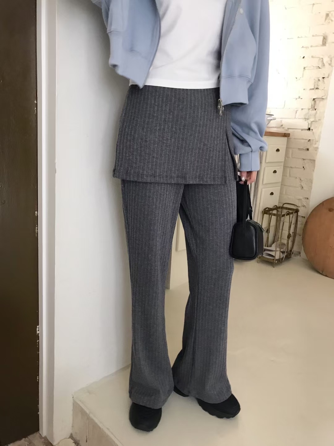 OUIR東大門㊣實拍女士新款職業25秋冬人氣熱賣休閑真品裙褲OUIR裙褲圖色3