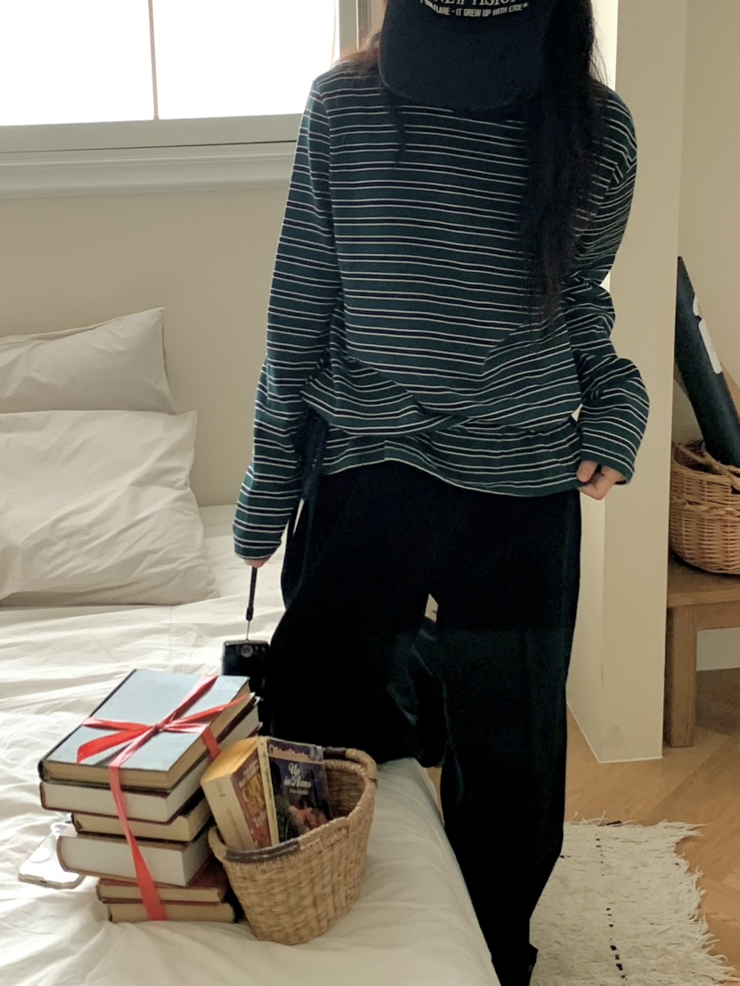 BEFORE SUNRISE東大門㊣實拍女裝新品推薦時尚職業長袖T恤BEFORE SUNRISE長袖T恤