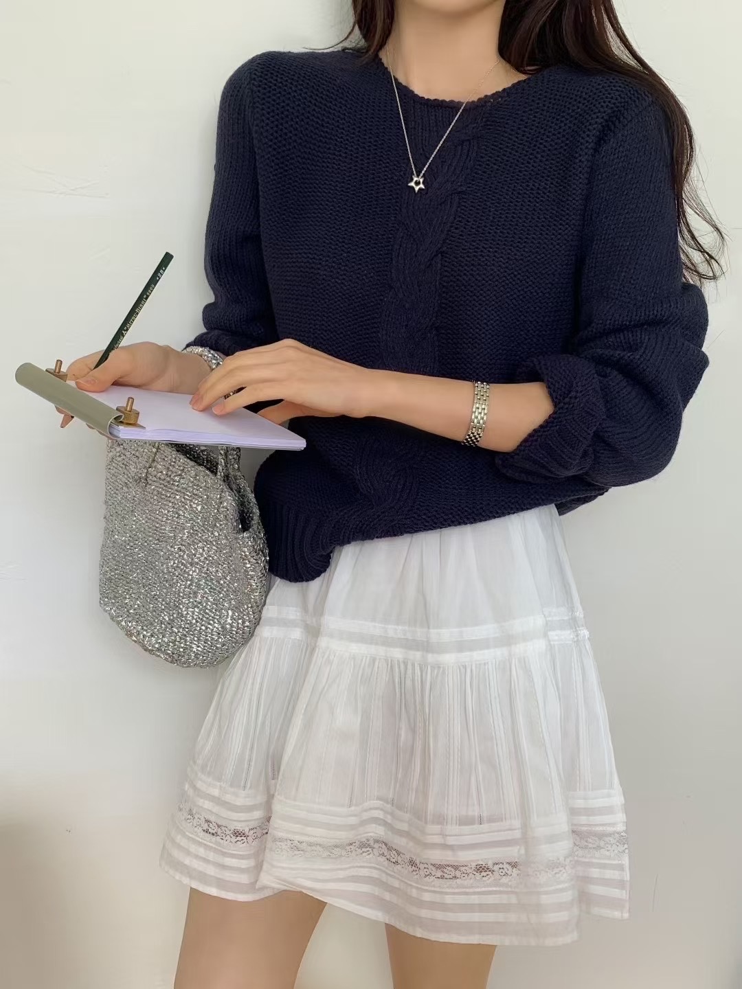 OUIR韓國直郵㊣女裝新款25秋冬休閑推薦時尚人氣職業針織衫OUIR針織衫圖色2