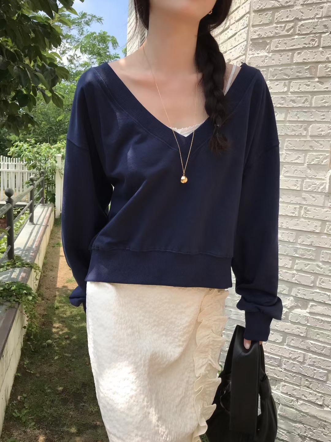 OUIR東大門㊣直郵女士新款職業真品人氣推薦休閑時尚長袖T恤OUIR長袖T恤