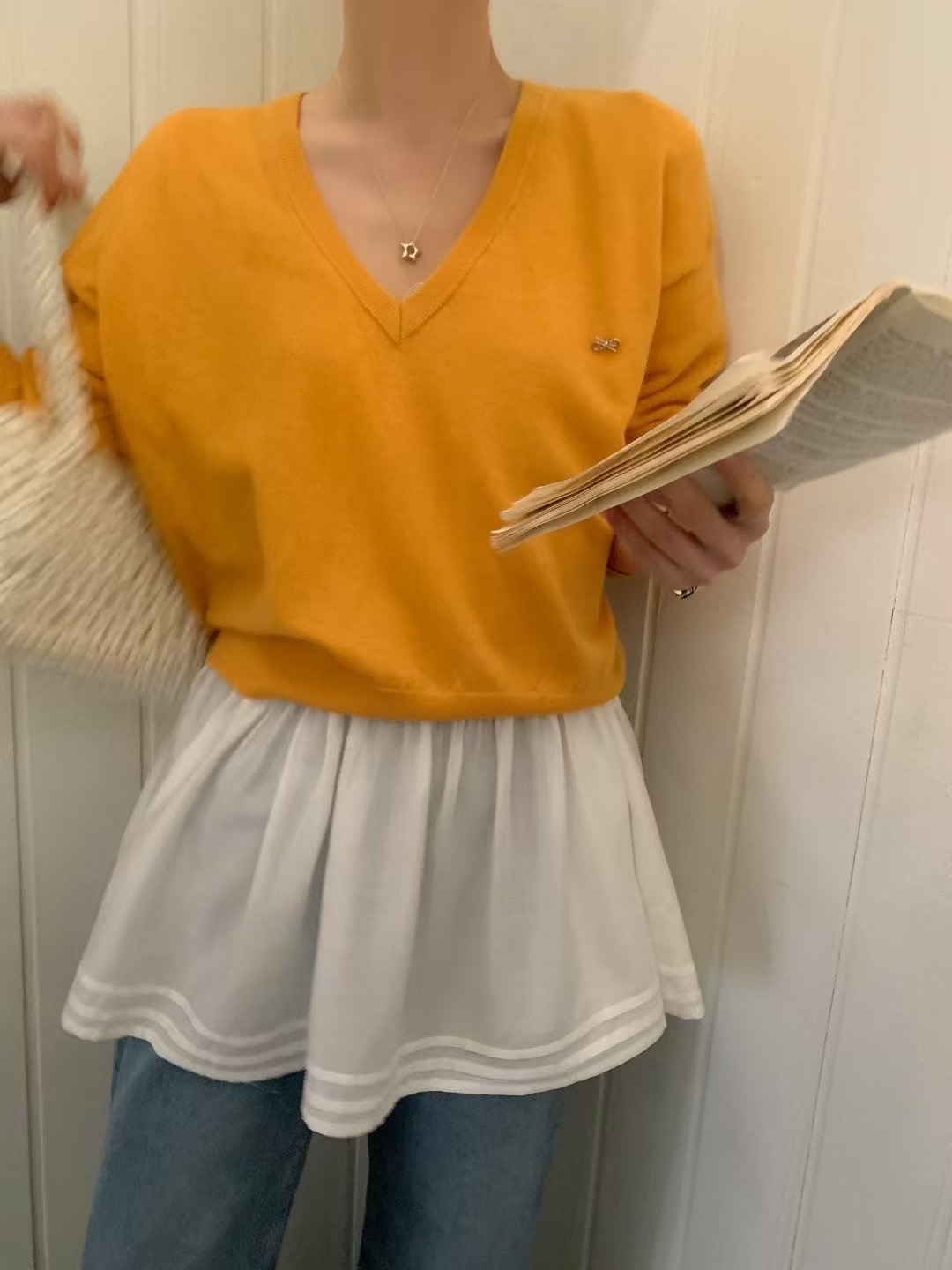 OUIR韓國直郵㊣女士新款職業25秋冬人氣推薦熱賣時尚針織衫OUIR針織衫圖色4