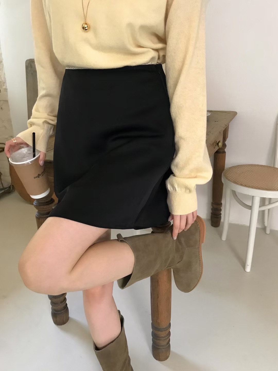 OUIR東大門㊣代購女士新款時尚熱賣真品職業人氣休閑連衣裙OUIR連衣裙圖色2