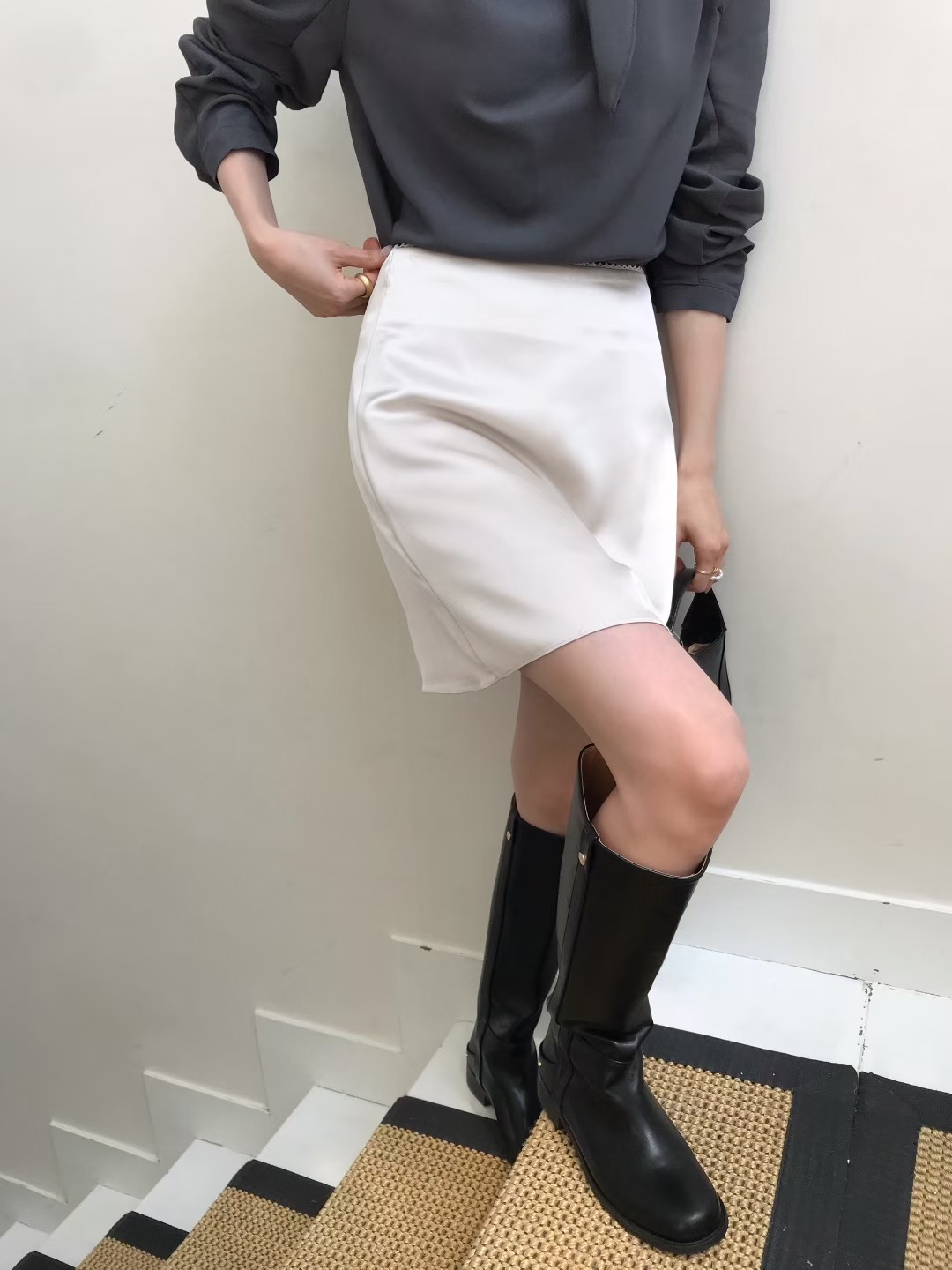 OUIR東大門㊣代購女士新款時尚熱賣真品職業人氣休閑連衣裙OUIR連衣裙圖色3