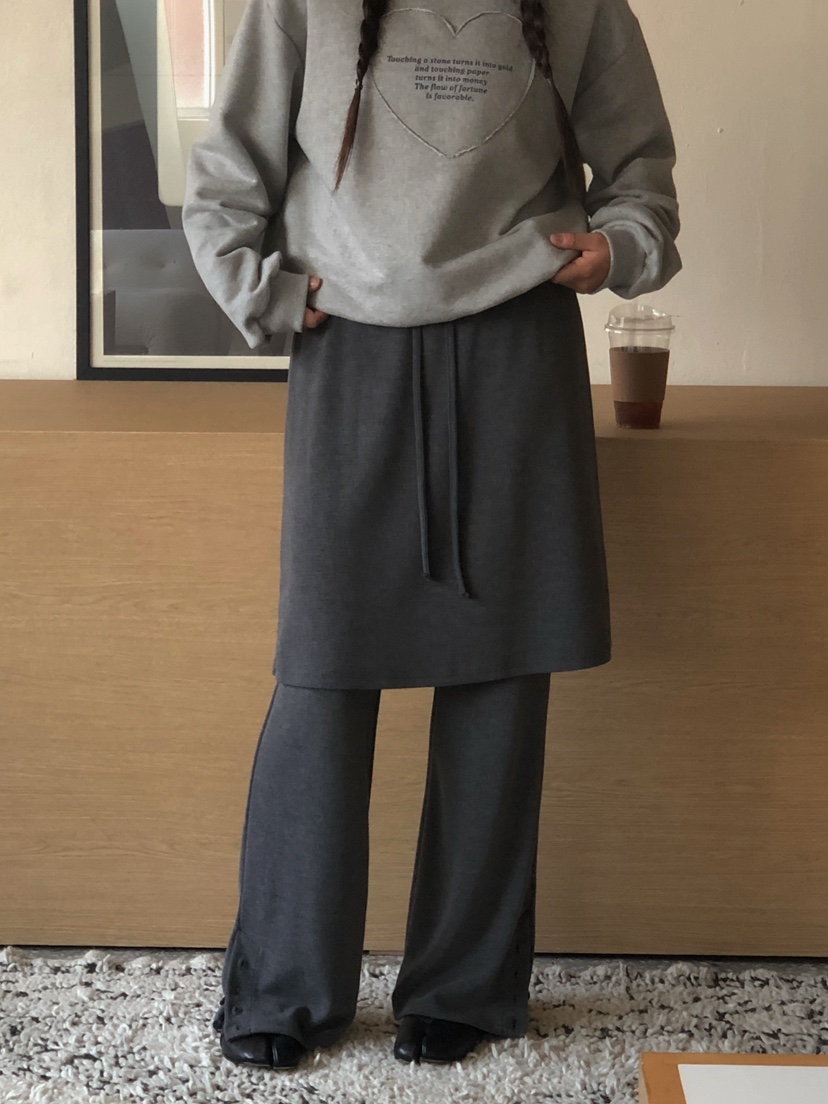 ONDO-P韓國代購㊣女裝新款時尚休閑推薦25秋冬熱賣裙褲紐扣ONDO-P裙褲