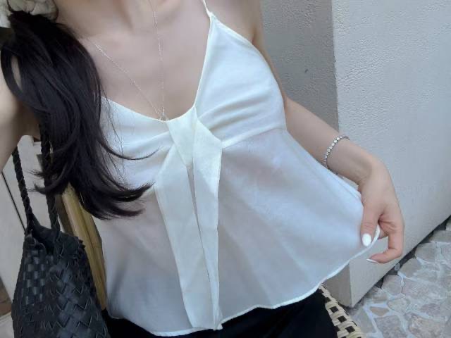 GLOWY東大門㊣實拍女士新品人氣推薦25秋冬職業吊帶背心透明GLOWY吊帶/背心