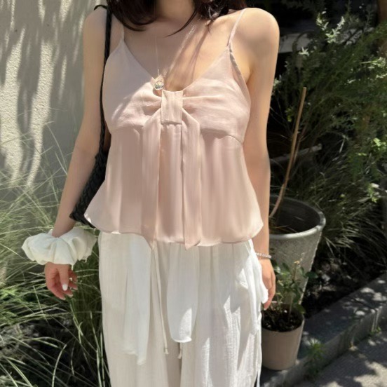 GLOWY東大門㊣實拍女士新品人氣推薦25秋冬職業吊帶背心透明GLOWY吊帶/背心圖色1