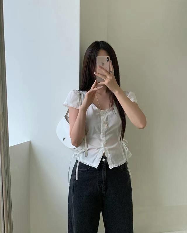 GLOWY東大門㊣直郵女裝新款推薦職業25秋冬休閑時尚襯衫蕾絲衫GLOWY襯衫/蕾絲衫