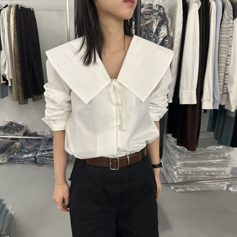 DOUBLE STANDARD/LE SMOKING/MAISONSTAFF韓國直郵㊣女士新款職業襯衫蕾絲衫MAISONSTAFF襯衫/蕾絲衫圖色2