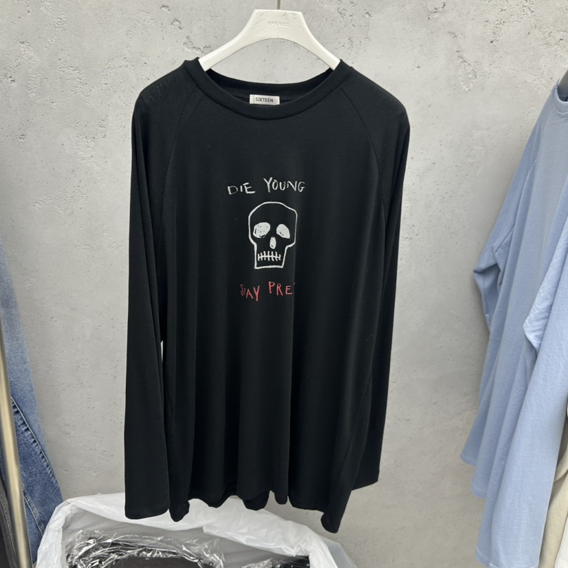 6PENCE-P韓國代購㊣女士新款人氣熱賣真品休閑推薦長袖T恤SIXTEEN-6PENCE長袖T恤圖色4
