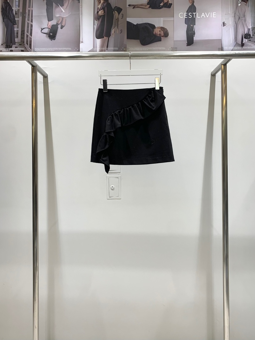 CESTLAVIE東大門㊣代購女裝新品人氣休閑25秋冬時尚短裙荷葉邊CESTLAVIE短裙圖色2