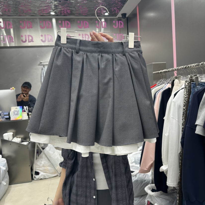 JUDYQUE韓國代購㊣女裝新款推薦熱賣職業休閑時尚短裙荷葉邊JUDYQUE短裙
