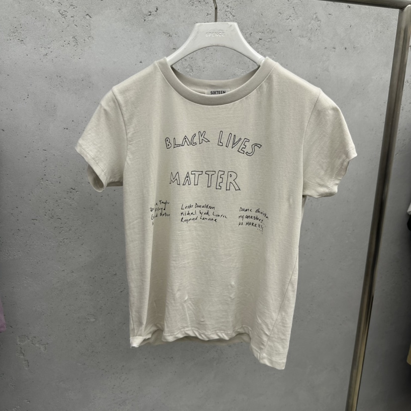 6PENCE-P韓國代購㊣女士新品職業熱賣真品休閑推薦人氣T恤SIXTEEN-6PENCET恤圖色2