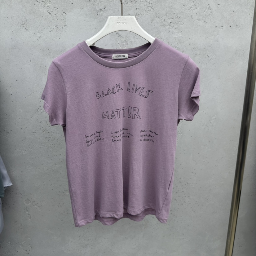 6PENCE-P韓國代購㊣女士新品職業熱賣真品休閑推薦人氣T恤SIXTEEN-6PENCET恤圖色3