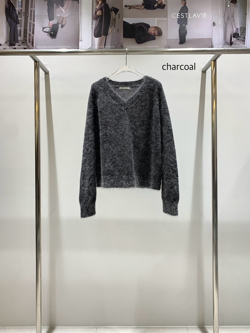 CESTLAVIE韓國直郵㊣女裝新款真品推薦熱賣25秋冬針織衫馬海毛CESTLAVIE針織衫圖色3