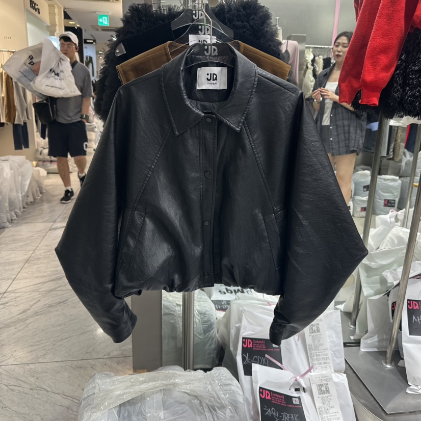 JUDYQUE韓國代購㊣女裝新款推薦職業人氣25秋冬真品夾克皮革JUDYQUE夾克