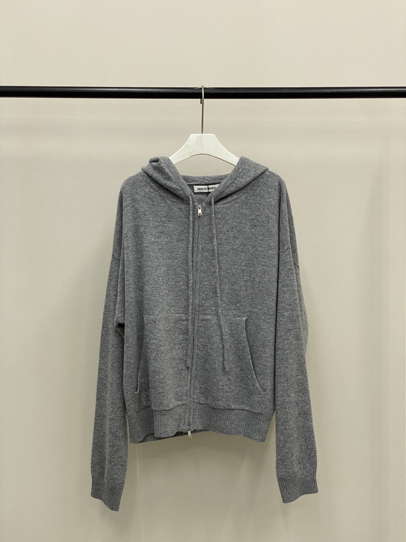MUCH MORE韓國代購㊣女士新品人氣熱賣時尚休閑夾克拉鏈兜帽MUCH MORE夾克圖色2