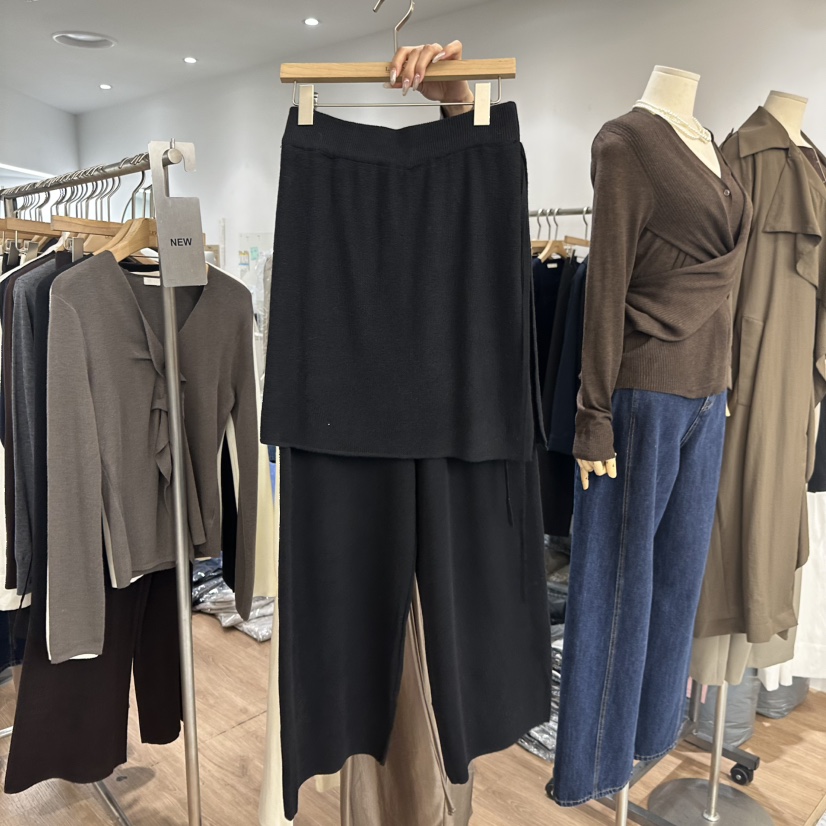 LEWIN韓國代購㊣女士新款25秋冬推薦職業時尚人氣熱賣休閑裙褲LEWIN裙褲圖色2黑色