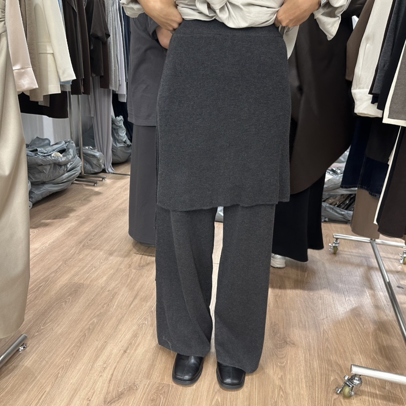 LEWIN韓國代購㊣女士新款25秋冬推薦職業時尚人氣熱賣休閑裙褲LEWIN裙褲圖色4墨色