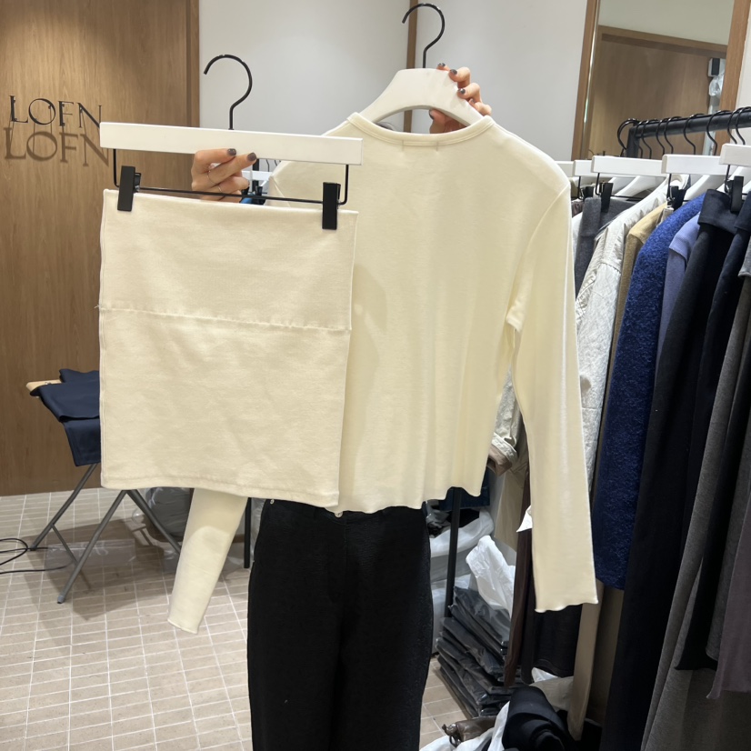 LOFN東大門㊣實拍女裝新品真品25秋冬職業休閑時尚推薦套裝LOFN套裝